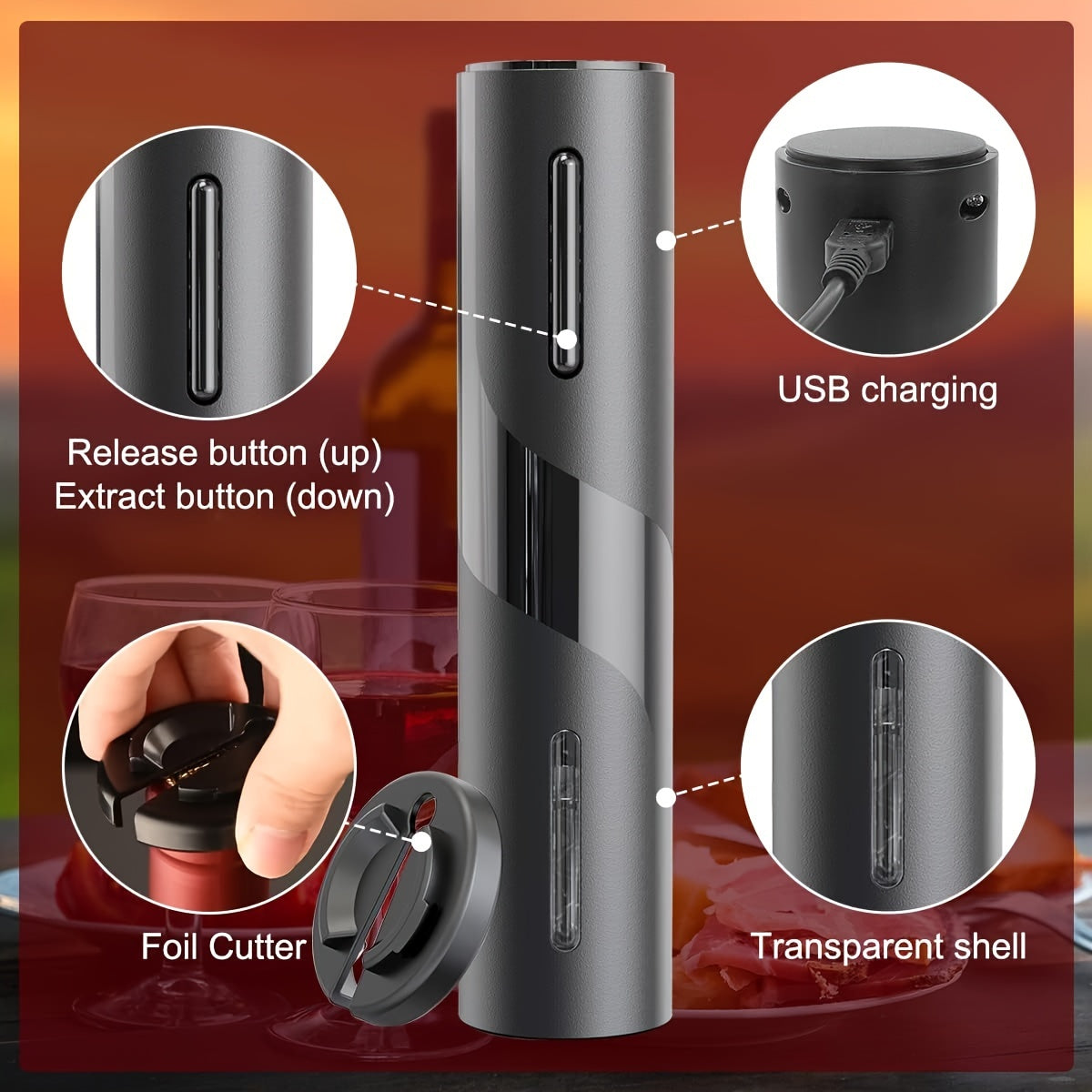 Uncorkify Electric Bottle Opener